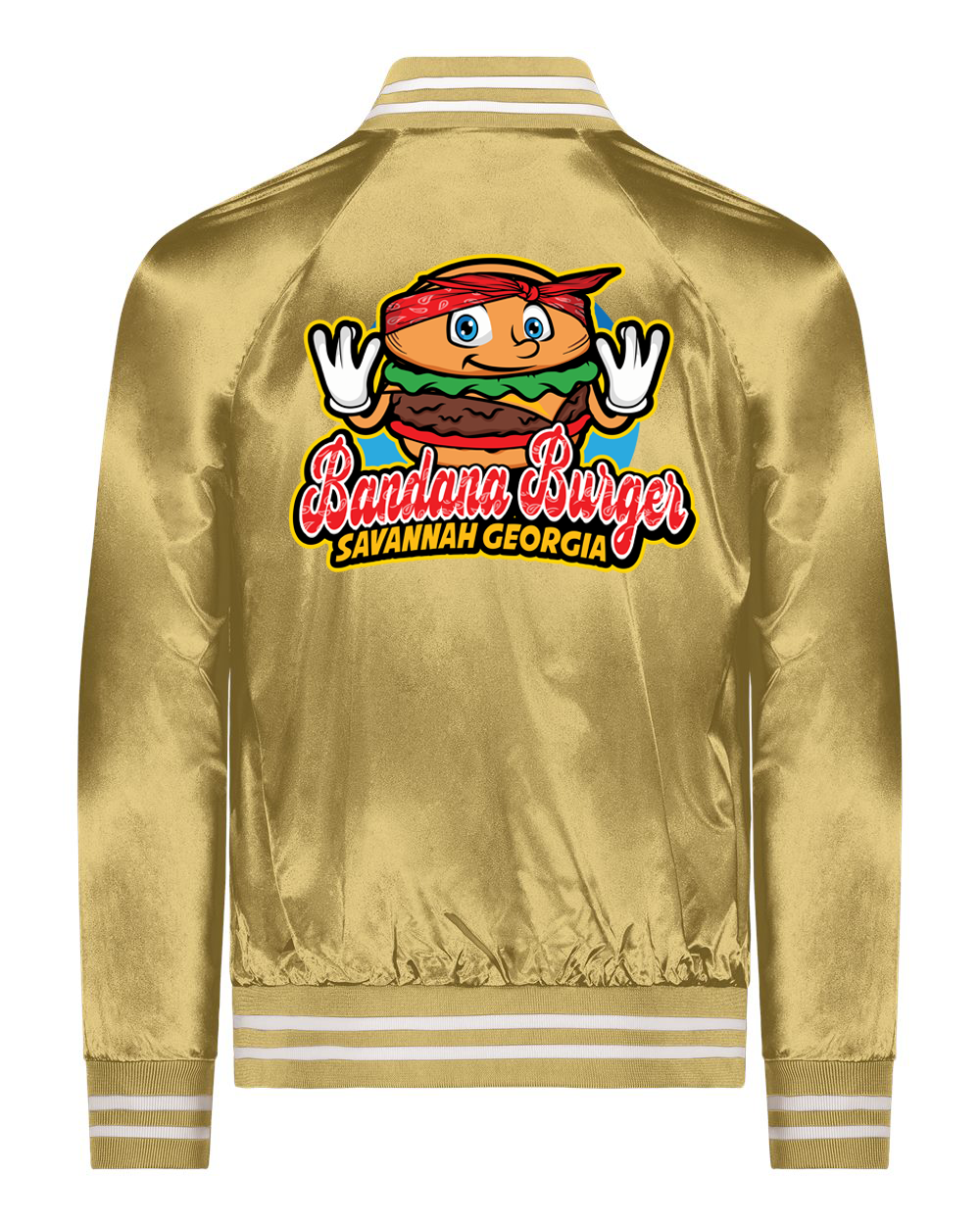 Bandana Burger Satin Baseball Jacket