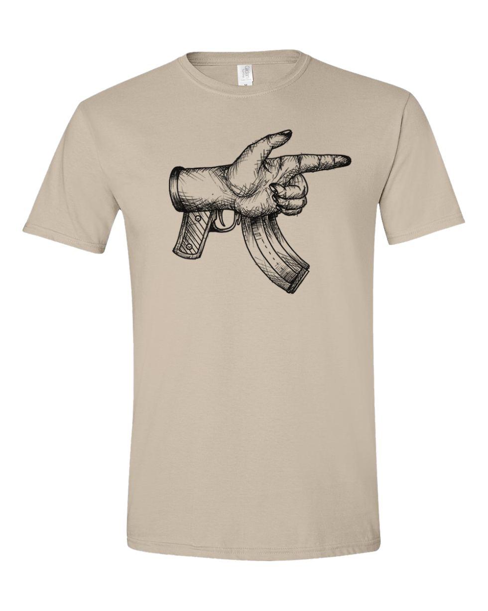 Danktattoomeme "Finger Gun" Unisex T-Shirt - Image 3