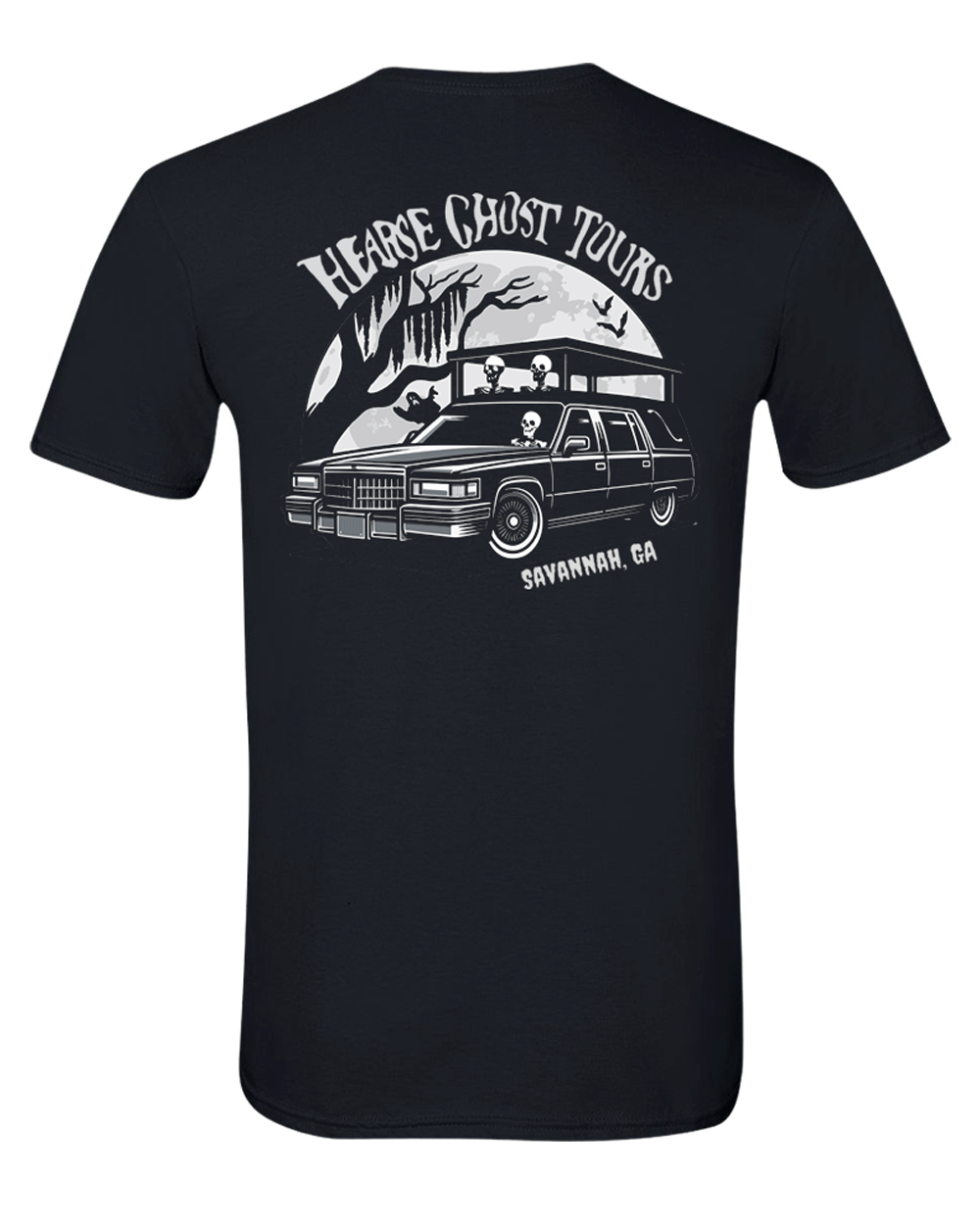 Hearse Ghost Tour "Double Sided" Unisex T-Shirt