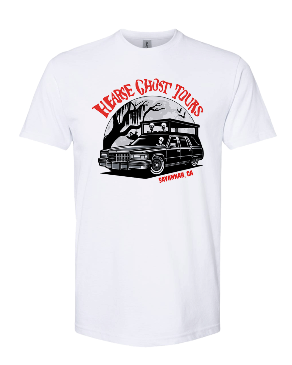 Hearse Ghost Tour "Black and Red" Unisex T-Shirt