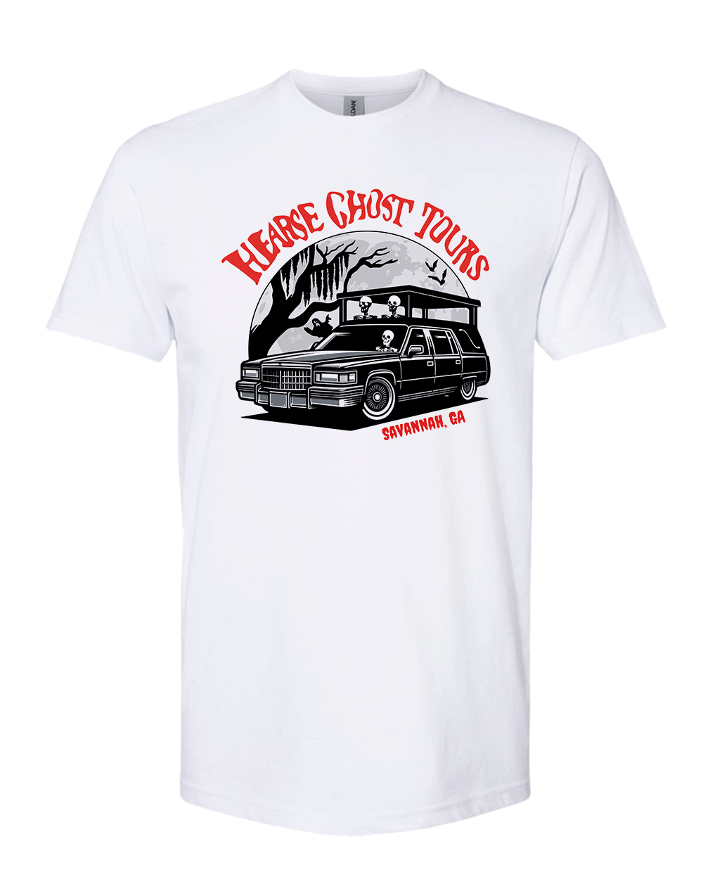 Hearse Ghost Tour “Black and Red” Unisex T-Shirt
