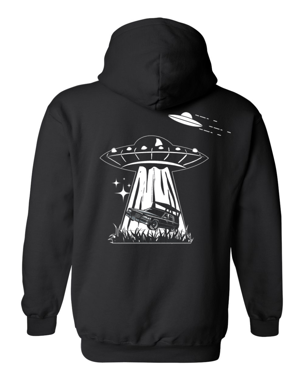 Hearse Ghost Tour "UFO" Unisex Hooded Pullover Sweatshirt